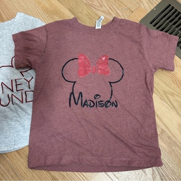 Disney Vacation T-shirt Bundle 4T Disney Bound Madison Matching Shirt Purple - Picture 3 of 6